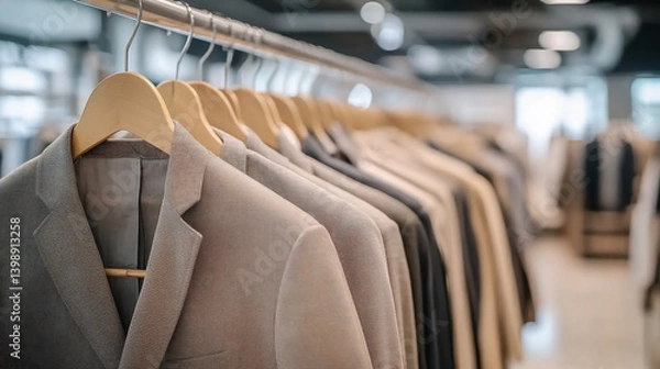 Obraz Stylish Suits Displayed in a Modern Retail Store