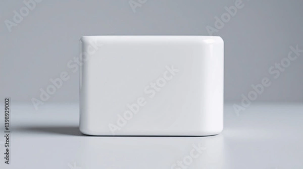 Fototapeta Minimalistic, white, clean, simple, elegant, modern, abstract, backdrop, platform, stage, display, presentation, product showcase, 3D rendering, digital art, high-tech, futuristic, sleek, smooth, poli