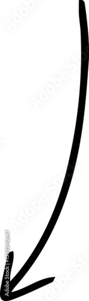 Fototapeta hand drawn arrow down