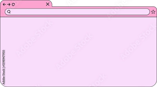 Obraz Lined Retro UI Website