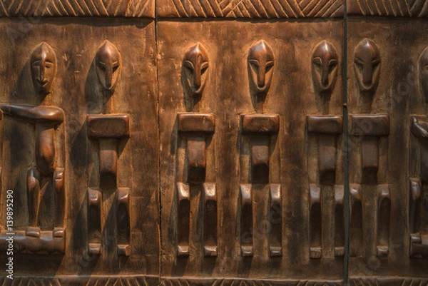 Obraz african wood craft pattern