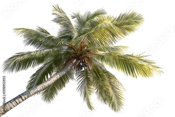 Fototapeta Tropical palm leaf shadow on sand for summer vacation designs  
