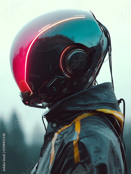 Fototapeta robot soldat futuriste - IA generated