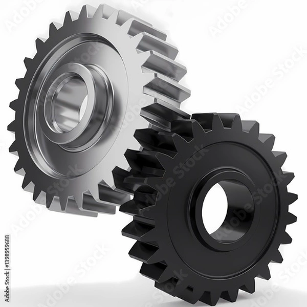 Obraz gear wheels isolated on white