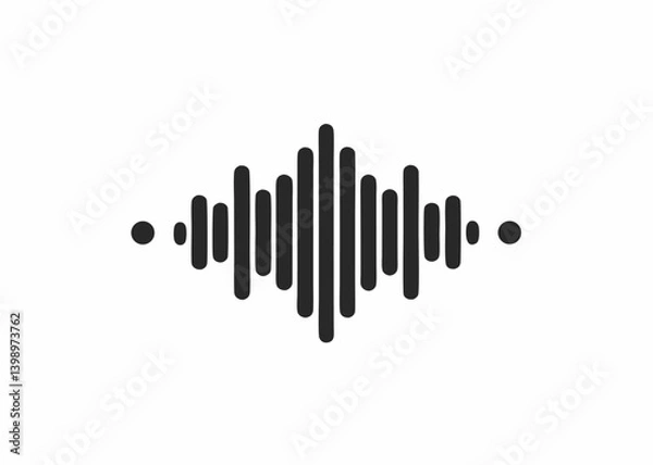 Fototapeta Sound Wave: Captures the dynamic visual representation of sound, creating a sleek, minimalist design perfect for illustrating audio-related concepts.