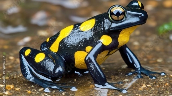 Obraz Black and Yellow Poison Dart Frog