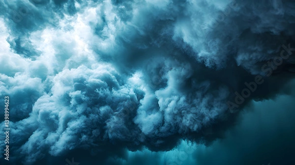 Fototapeta Dramatic Storm Clouds Over Ocean