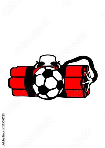 Obraz football dynamite reveil bombe foot logo club