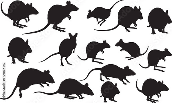 Obraz Kangaroo Rat Silhouettes