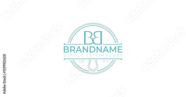 Obraz Initial Letter BB Minimalist Logo