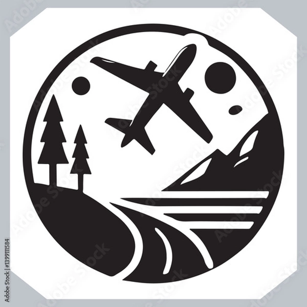 Obraz Flight Transport Symbol Vector for Website and App Design  