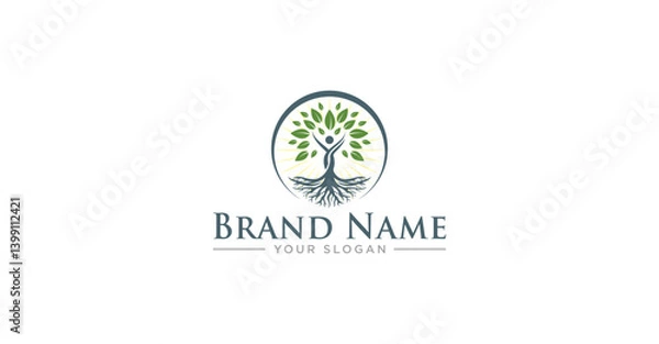 Obraz Abstract Human Tree Mental Health Logo