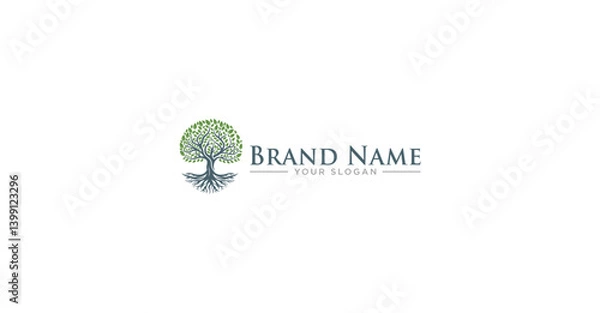 Obraz Tree Trunk Root Leaf Logo
