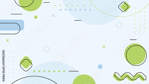 Fototapeta Modern abstract geometric background with flat style