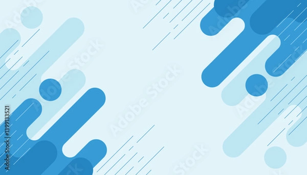 Fototapeta Blue abstract background with fluid style