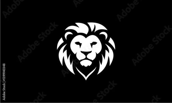 Fototapeta lion head vector illustration