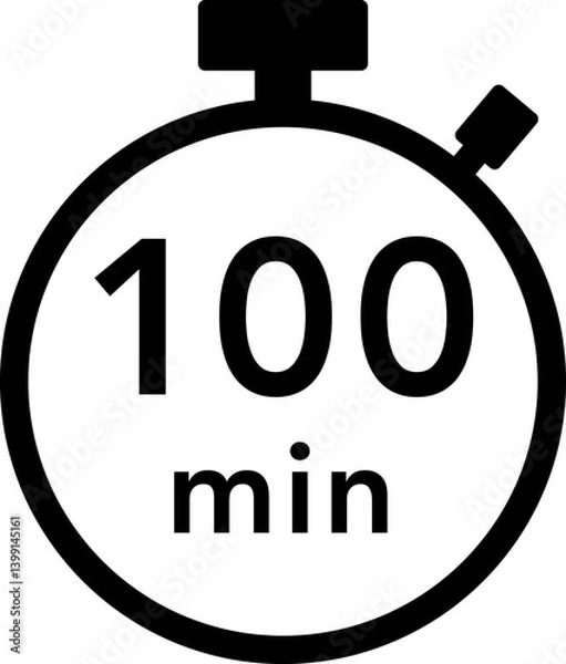 Obraz 100分のストップウォッチのアイコン