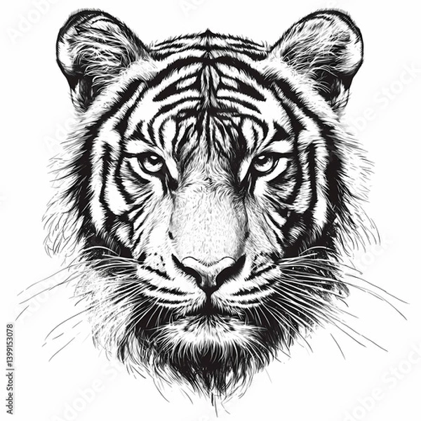 Obraz tiger head vector
