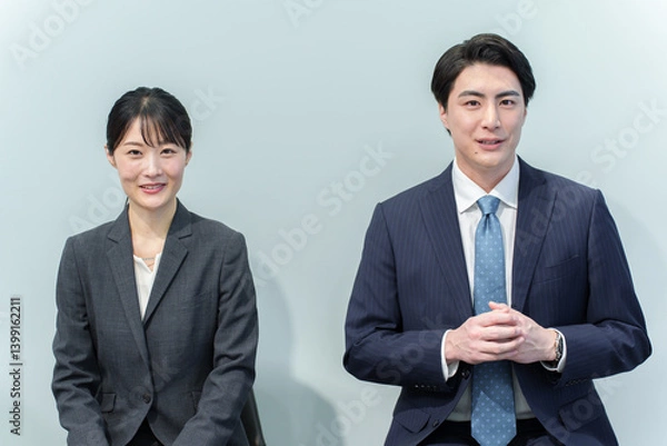 Fototapeta 面接を受けるビジネスパーソン