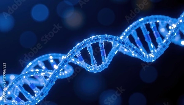Fototapeta Exploring dna structure and function in a laboratory setting scientific research technology close-up genetic insights
