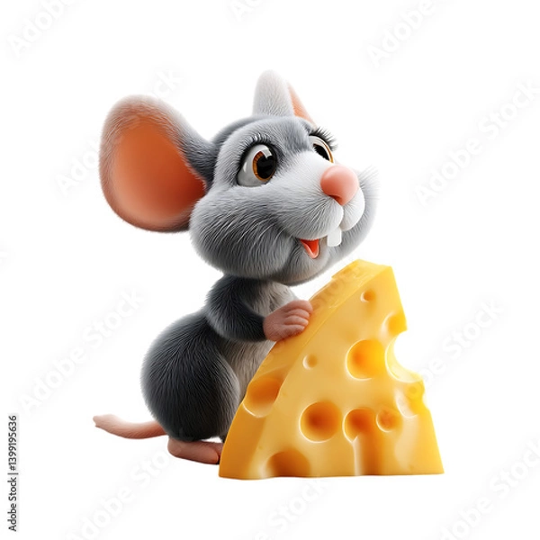 Obraz A mouse figuri with cheese