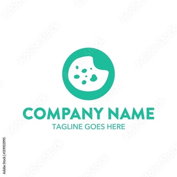 Obraz Cake And Cookies Unique Logo Template