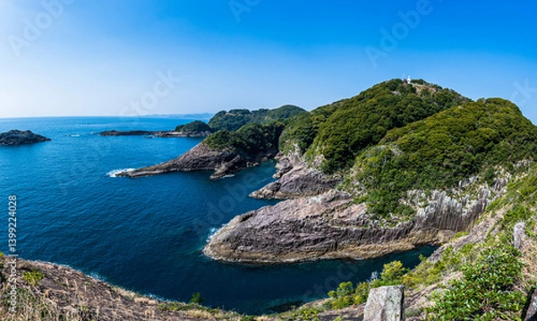 Fototapeta 馬の背_日豊海岸国定公園の南端に位置するリアス式海岸