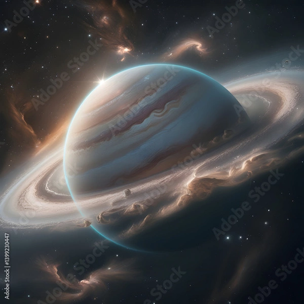 Fototapeta illustration of planet saturn