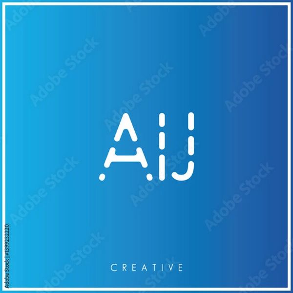 Fototapeta AIJ Creative Latter Logo Design. By Custom Branding Logo. Creative Logo Design. Logo Template. Vector illustration. Modern Design. Monogram Design