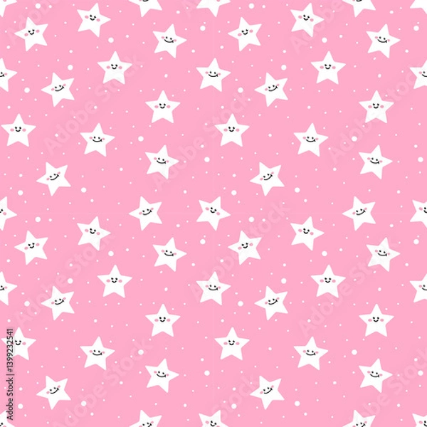 Fototapeta seamless pattern with hand drawn Stars.