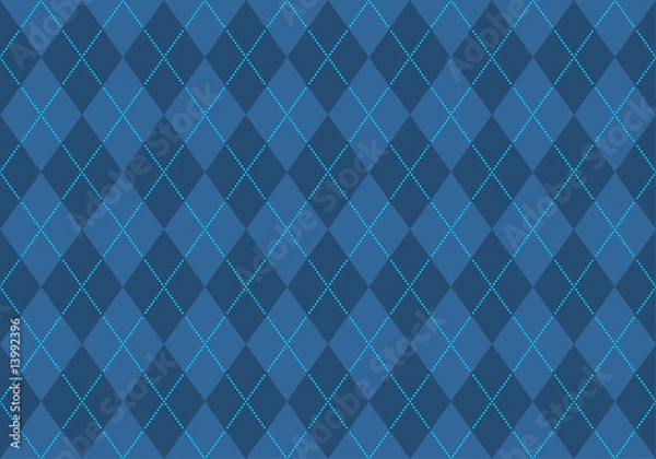 Fototapeta Blue argyle pattern
