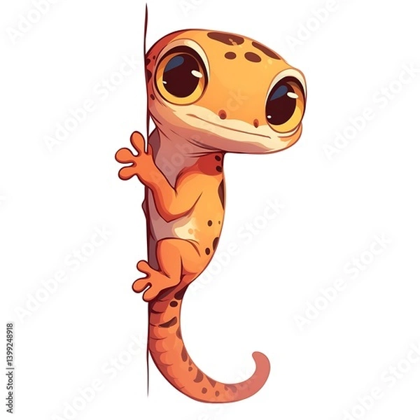 Obraz Cartoon house gecko on surface