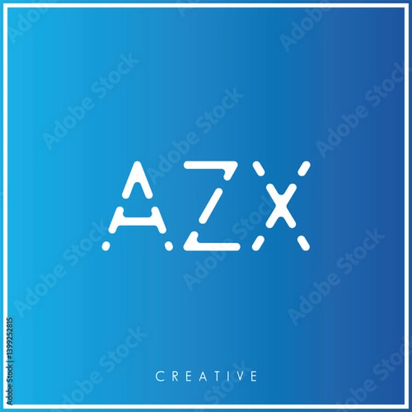 Obraz AZX Creative Latter Logo Design. By Custom Branding Logo. Creative Logo Design. Logo Template. Vector illustration. Modern Design. Monogram Design