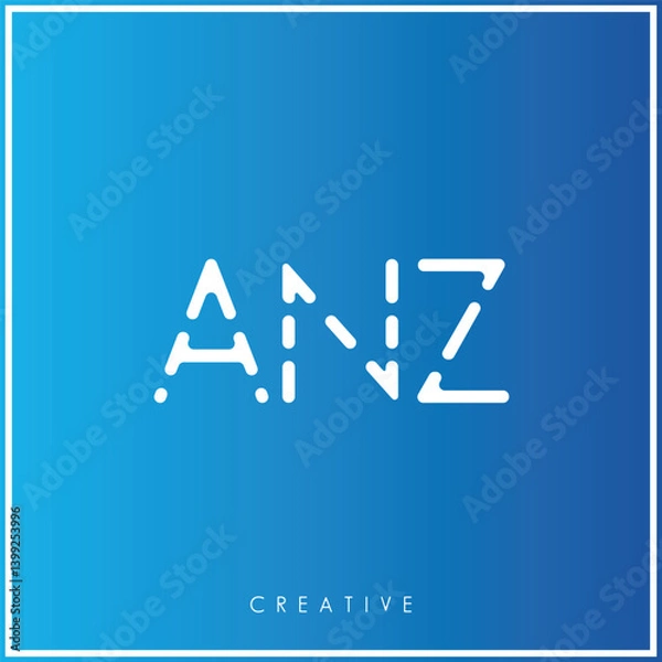 Obraz ANZ Creative Latter Logo Design. By Custom Branding Logo. Creative Logo Design. Logo Template. Vector illustration. Modern Design. Monogram Design