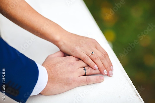Obraz hands with wedding rings