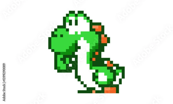 Obraz yoshi pixel art icon