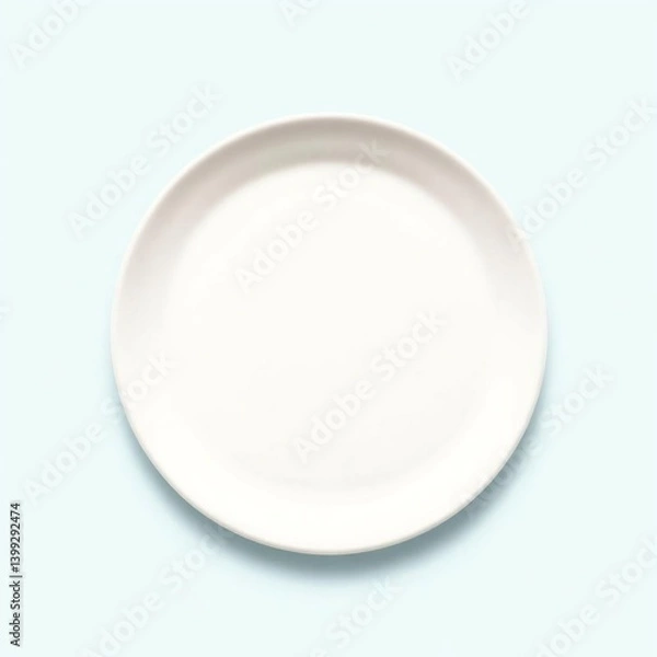 Obraz white plate on white background