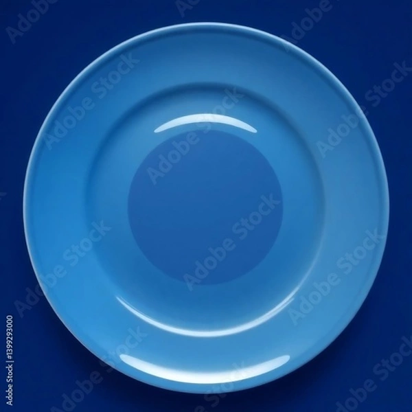 Obraz blue glossy button