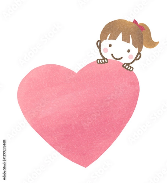 Obraz ハートと女の子