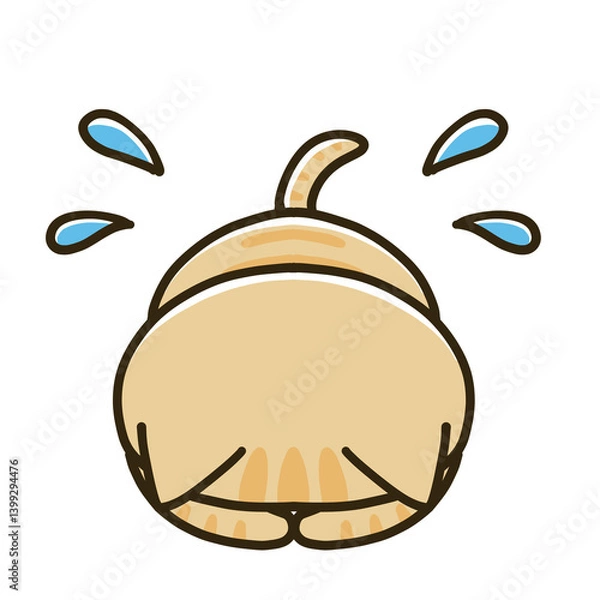 Obraz 土下座する茶トラ猫