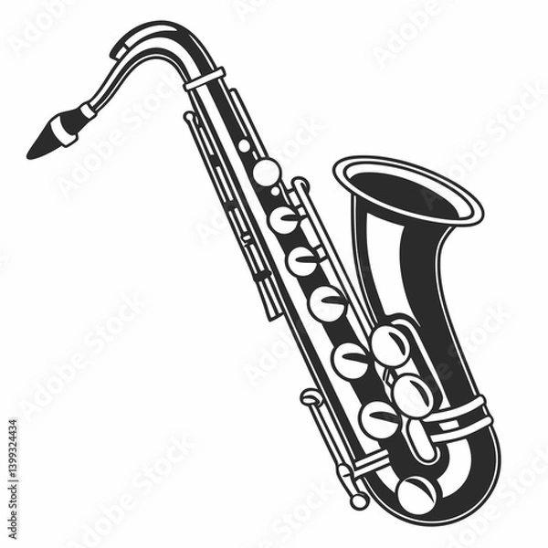Obraz saxophone style icon