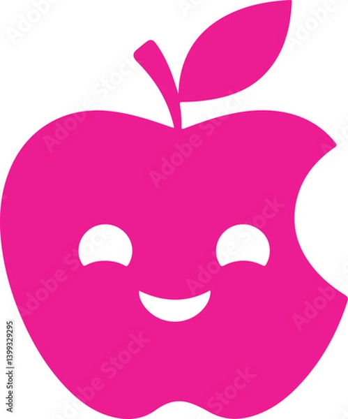 Fototapeta vector illustration of an apple