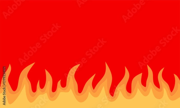 Fototapeta Abstract Fire Background. Fire flame vector pattern line frame, creating a vibrant and energetic pattern ideal for web design, textiles, and various graphic design projects