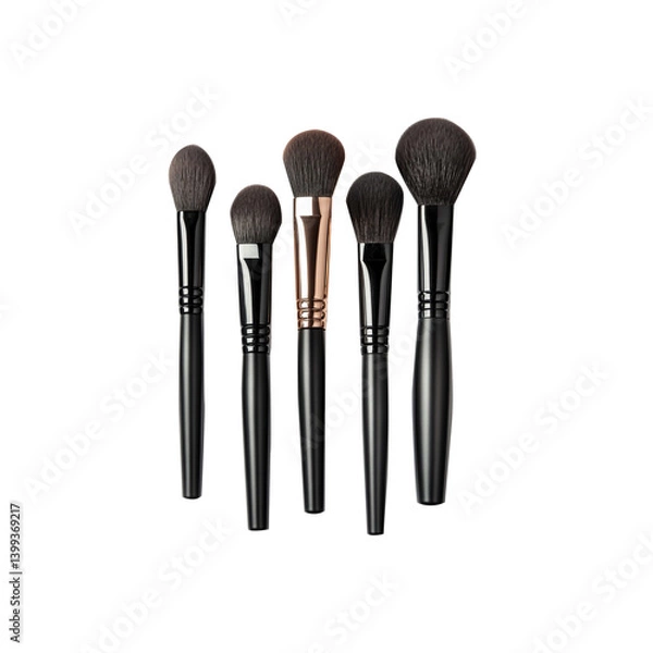 Obraz makeup brushes set  isolated on white
