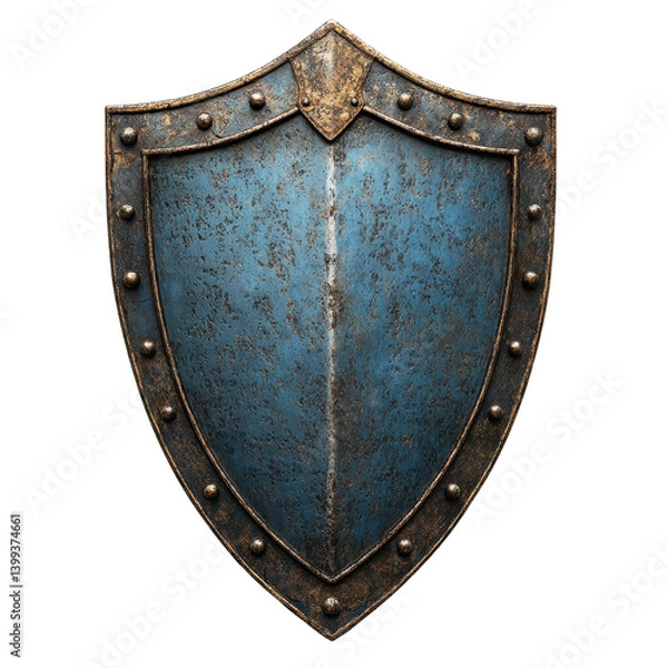 Obraz Shield cut out. Protect and security concept isolated on transparent background.