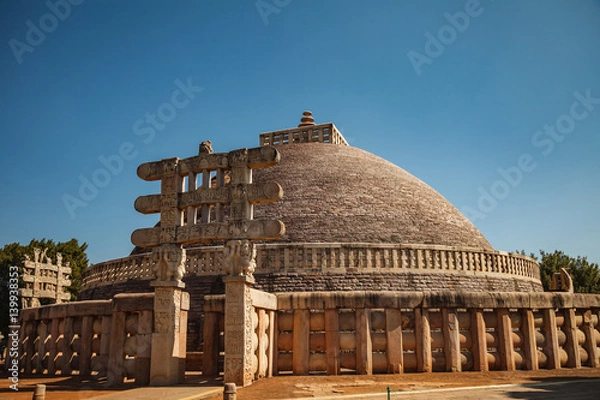 Obraz buddhist monuments at sanchi