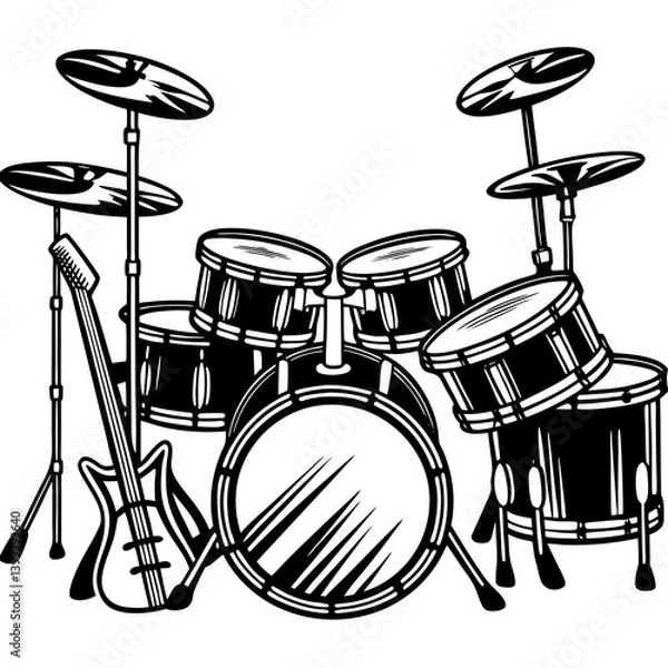 Fototapeta drums musical instruments