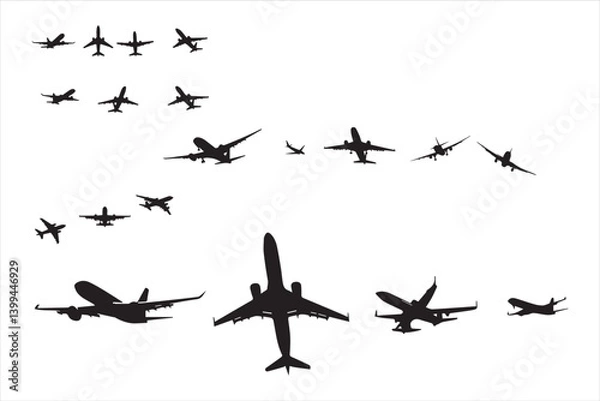 Obraz  Airplane silhouette