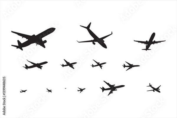 Obraz  Airplane silhouette