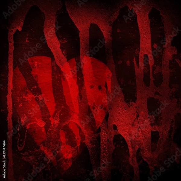 Obraz Heart grunge background.